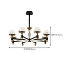 Lustre rond glamour à plusieurs niveaux en cristal avec LED à intensité variable