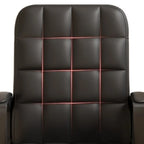 Chaise de bureau pivotante réglable moderne en similicuir noir