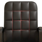 Chaise de bureau pivotante réglable moderne en similicuir noir