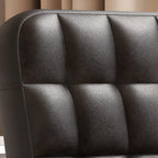 Chaise de bureau pivotante réglable moderne en similicuir noir