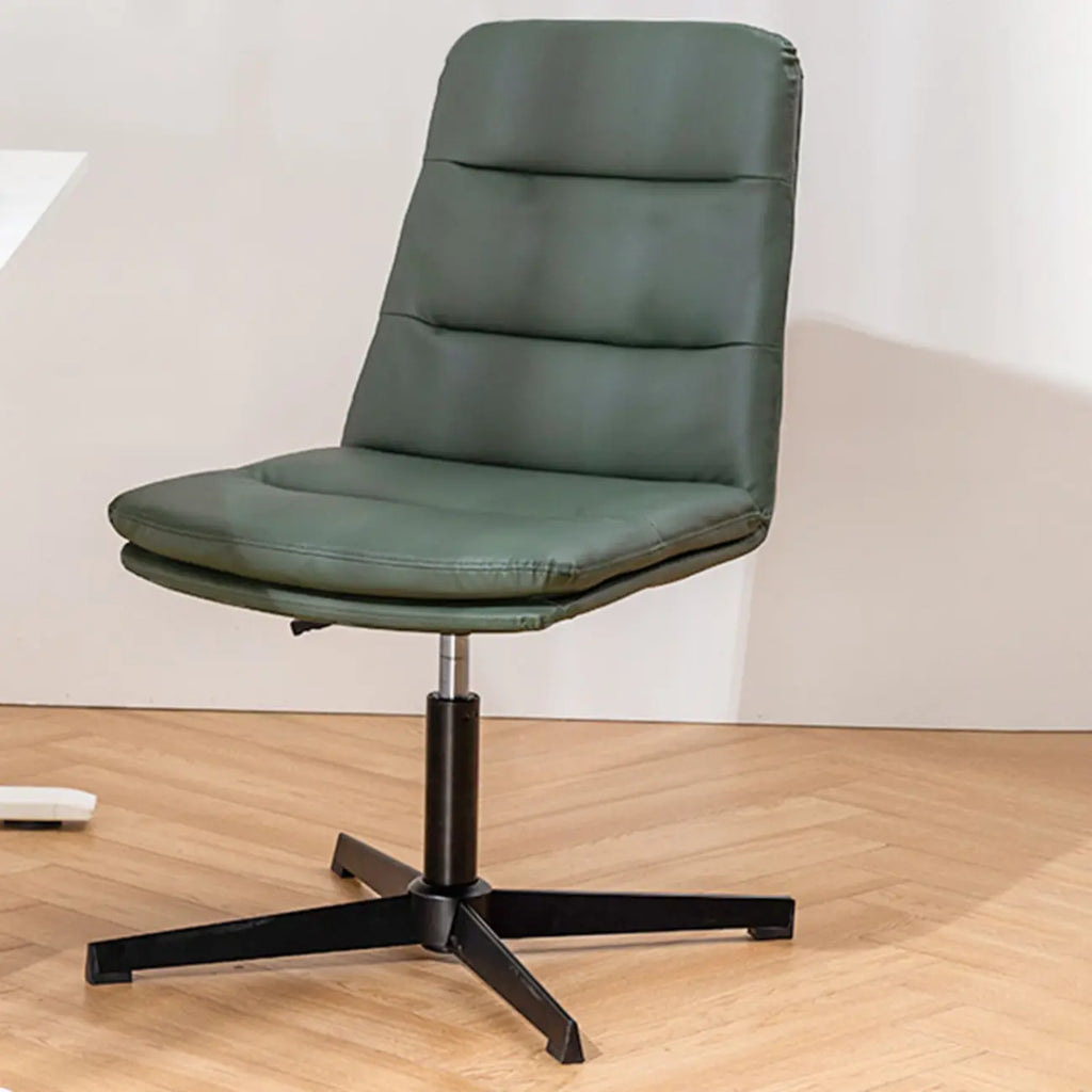 Fauteuil de bureau pivotant ergonomique élégant en cuir blanc