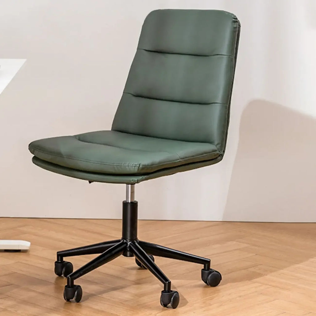 Fauteuil de bureau pivotant ergonomique élégant en cuir blanc