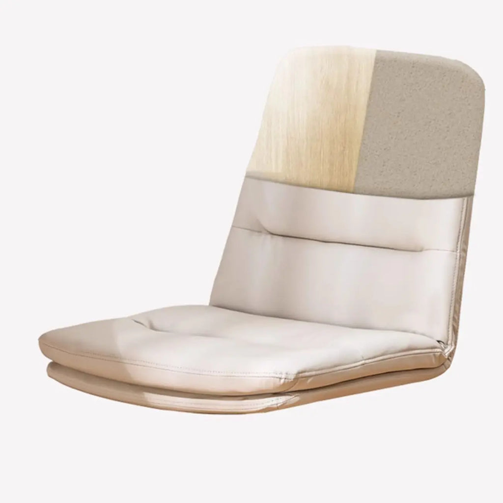 Fauteuil de bureau pivotant ergonomique élégant en cuir blanc