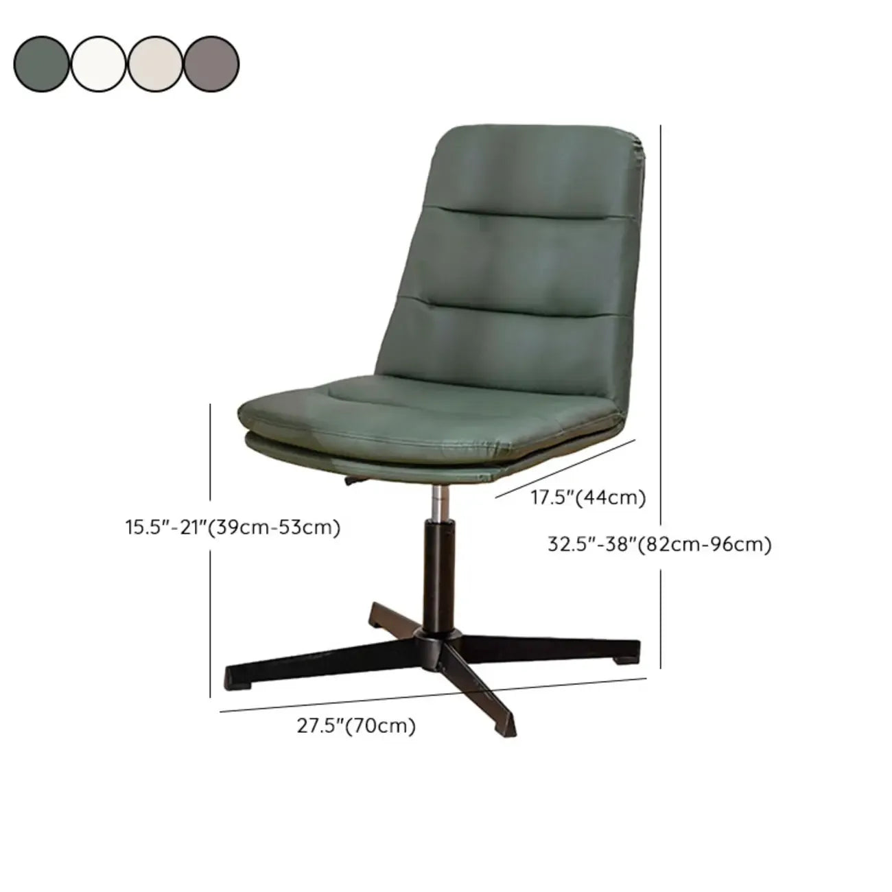 Fauteuil de bureau pivotant ergonomique élégant en cuir blanc