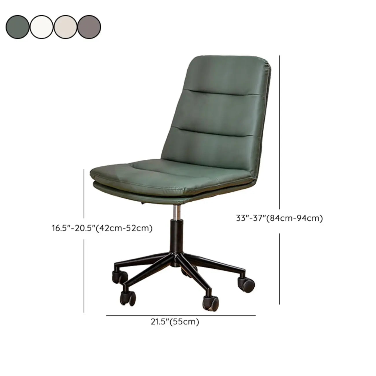 Fauteuil de bureau pivotant ergonomique élégant en cuir blanc