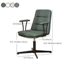 Fauteuil de bureau pivotant ergonomique élégant en cuir blanc
