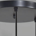 Suspension géométrique moderne en métal ferrugineux à 3 lumières pour cuisine