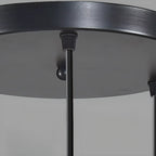 Suspension géométrique moderne en métal ferrugineux à 3 lumières pour cuisine