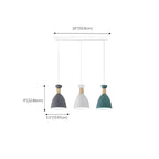Suspension géométrique moderne en métal ferrugineux à 3 lumières pour cuisine