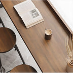 Tables de bar modernes avec plateau en bois et fer brun