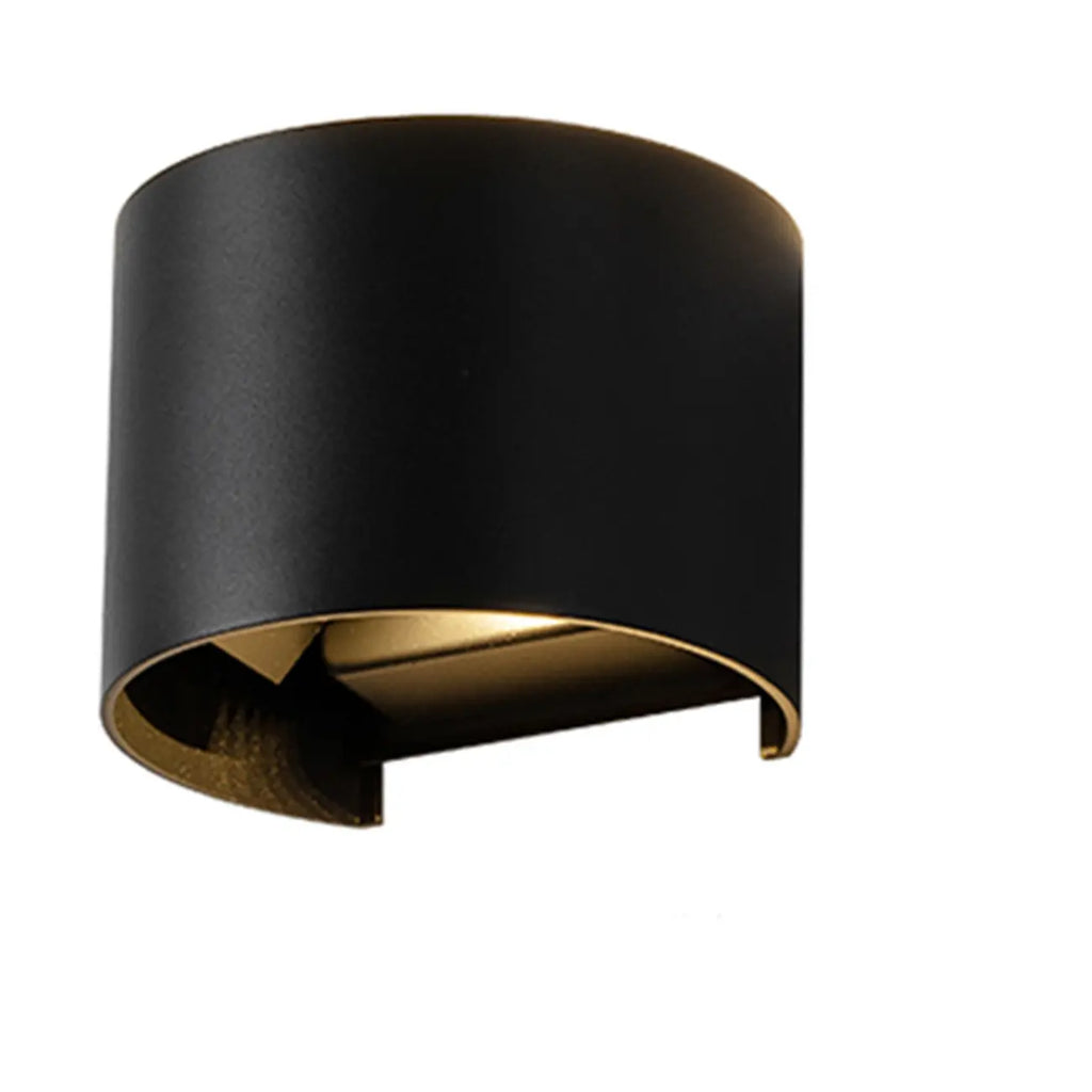 Applique murale moderne en verre noir avec éclairage LED et câblage intégré
