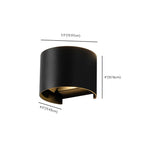 Applique murale moderne en verre noir avec éclairage LED et câblage intégré