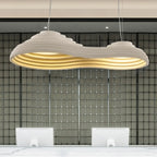 Luminaire îlot de cuisine moderne en métal blanc géométrique géométrique