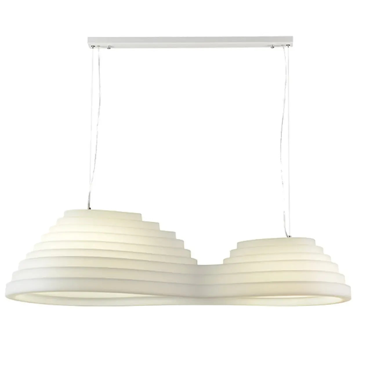 Luminaire îlot de cuisine moderne en métal blanc géométrique géométrique