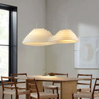 Luminaire îlot de cuisine moderne en métal blanc géométrique géométrique