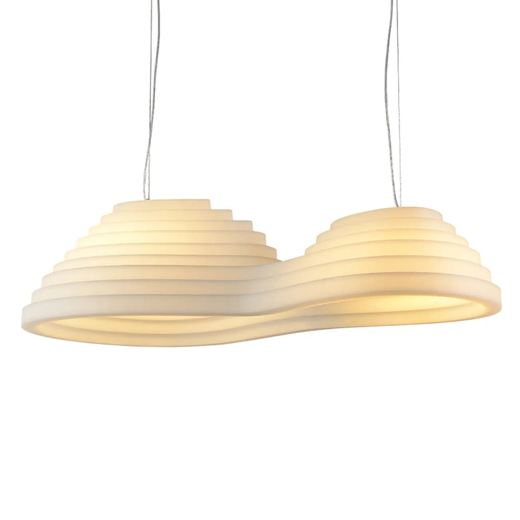 Luminaire îlot de cuisine moderne en métal blanc géométrique géométrique