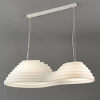 Luminaire îlot de cuisine moderne en métal blanc géométrique géométrique