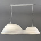 Luminaire îlot de cuisine moderne en métal blanc géométrique géométrique