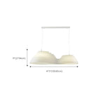 Luminaire îlot de cuisine moderne en métal blanc géométrique géométrique