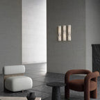 Applique Art Déco ricurva a 2 luci in alabastro massiccio