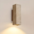 Applique murale cylindrique d'intérieur moderne en pierre beige, câblée