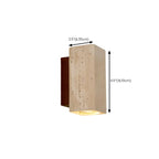 Applique murale cylindrique d'intérieur moderne en pierre beige, câblée