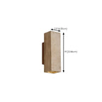 Applique murale cylindrique d'intérieur moderne en pierre beige, câblée