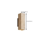 Applique murale cylindrique d'intérieur moderne en pierre beige, câblée