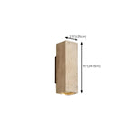 Applique murale cylindrique d'intérieur moderne en pierre beige, câblée