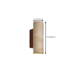 Applique murale cylindrique d'intérieur moderne en pierre beige, câblée