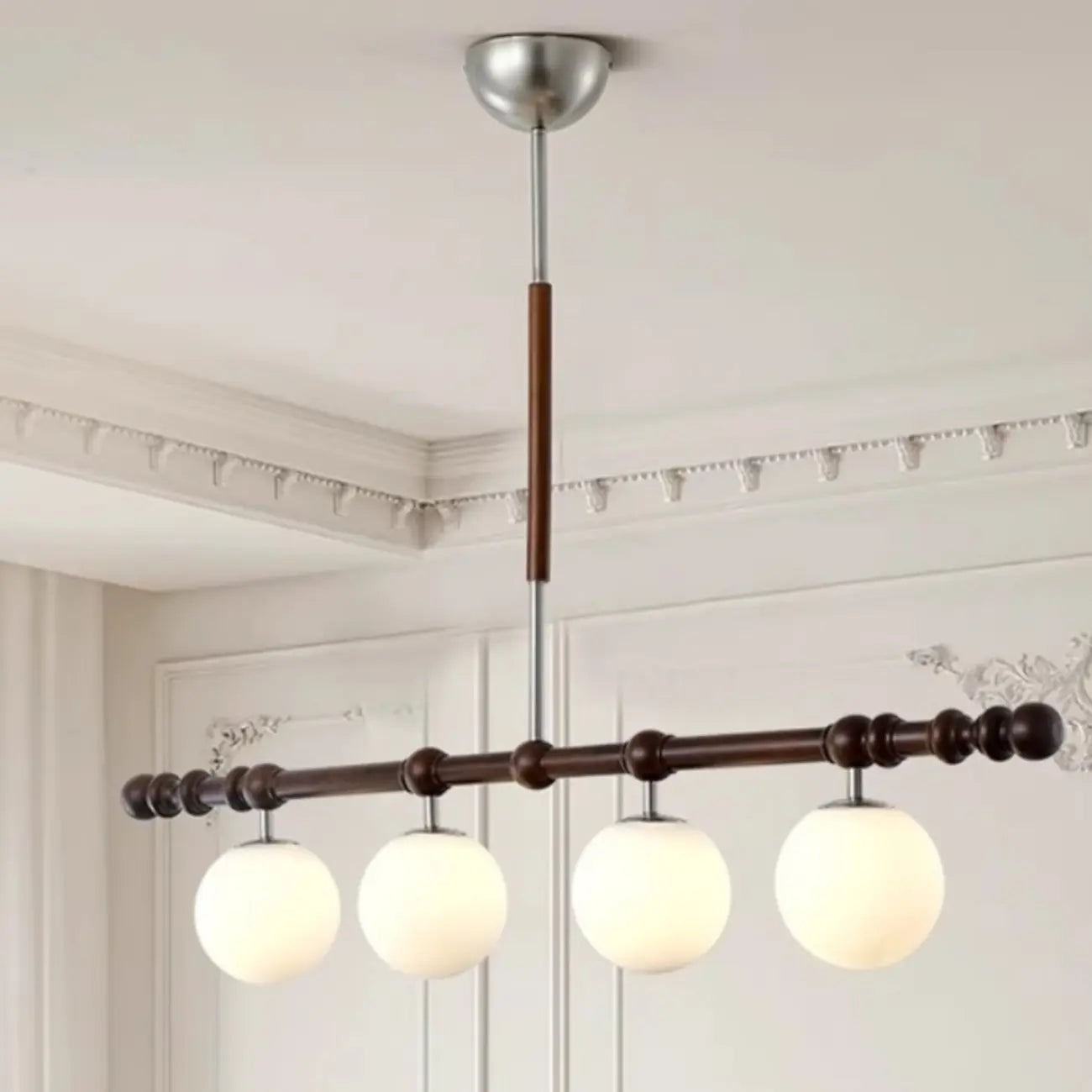 Suspension moderne en verre pour îlot de cuisine