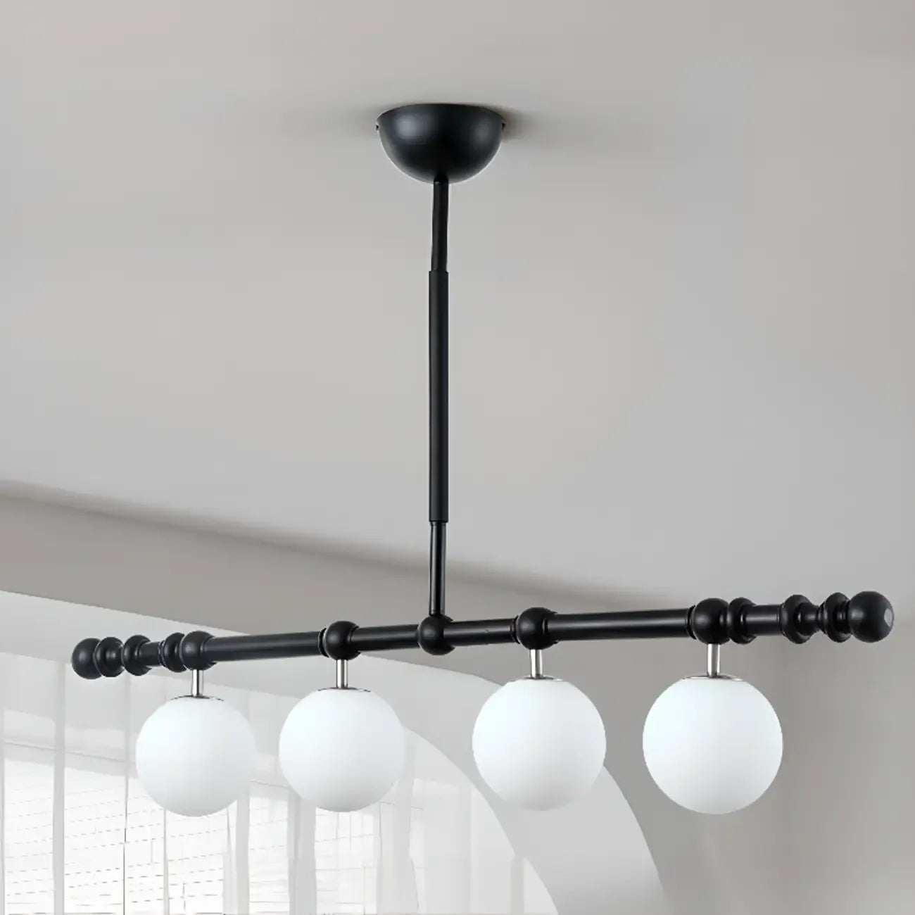 Suspension moderne en verre pour îlot de cuisine