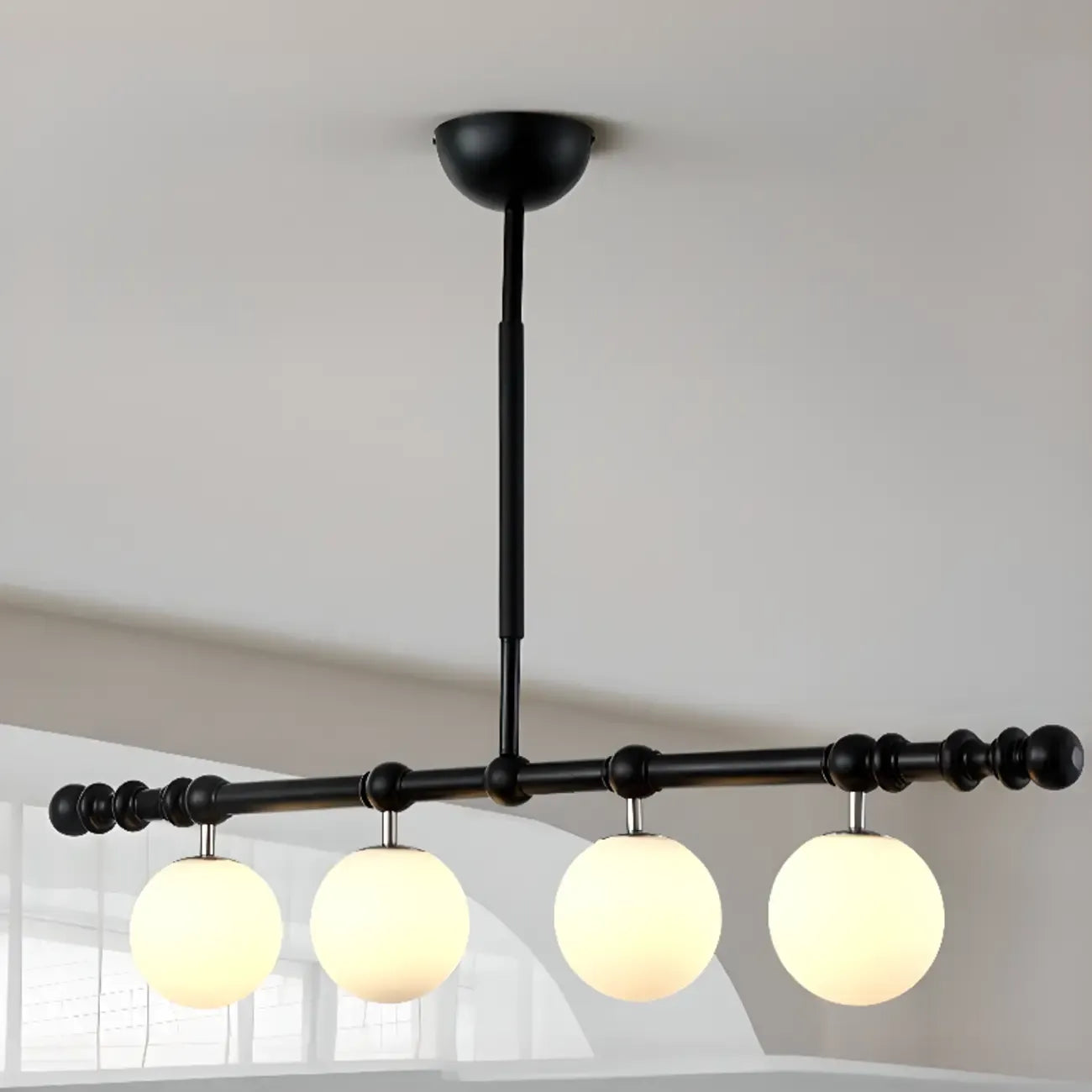 Suspension moderne en verre pour îlot de cuisine