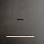 Suspension rectangulaire moderne en résine noire pour îlot de cuisine