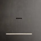 Suspension rectangulaire moderne en résine noire pour îlot de cuisine