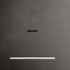 Suspension rectangulaire moderne en résine noire pour îlot de cuisine