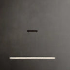 Suspension rectangulaire moderne en résine noire pour îlot de cuisine