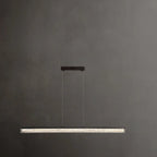 Suspension rectangulaire moderne en résine noire pour îlot de cuisine