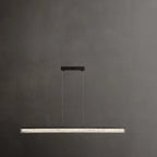 Suspension rectangulaire moderne en résine noire pour îlot de cuisine