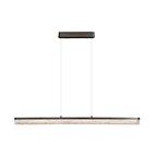 Suspension rectangulaire moderne en résine noire pour îlot de cuisine