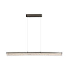 Suspension rectangulaire moderne en résine noire pour îlot de cuisine