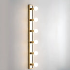 Luminaire de salle de bain moderne en acier doré à plusieurs ampoules