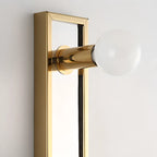 Luminaire de salle de bain moderne en acier doré à plusieurs ampoules