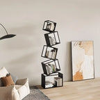 Étagère bibliothèque ouverte Art Déco géométrique haute en métal noir