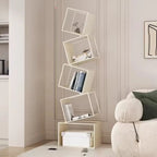 Étagère bibliothèque ouverte Art Déco géométrique haute en métal noir