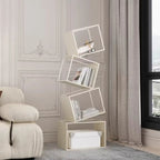 Étagère bibliothèque ouverte Art Déco géométrique haute en métal noir