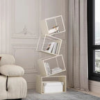 Étagère bibliothèque ouverte Art Déco géométrique haute en métal noir