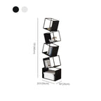 Étagère bibliothèque ouverte Art Déco géométrique haute en métal noir