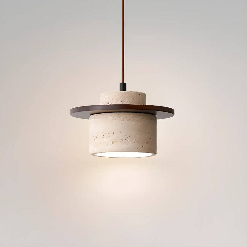 Suspension moderne en pierre kaki pour salon