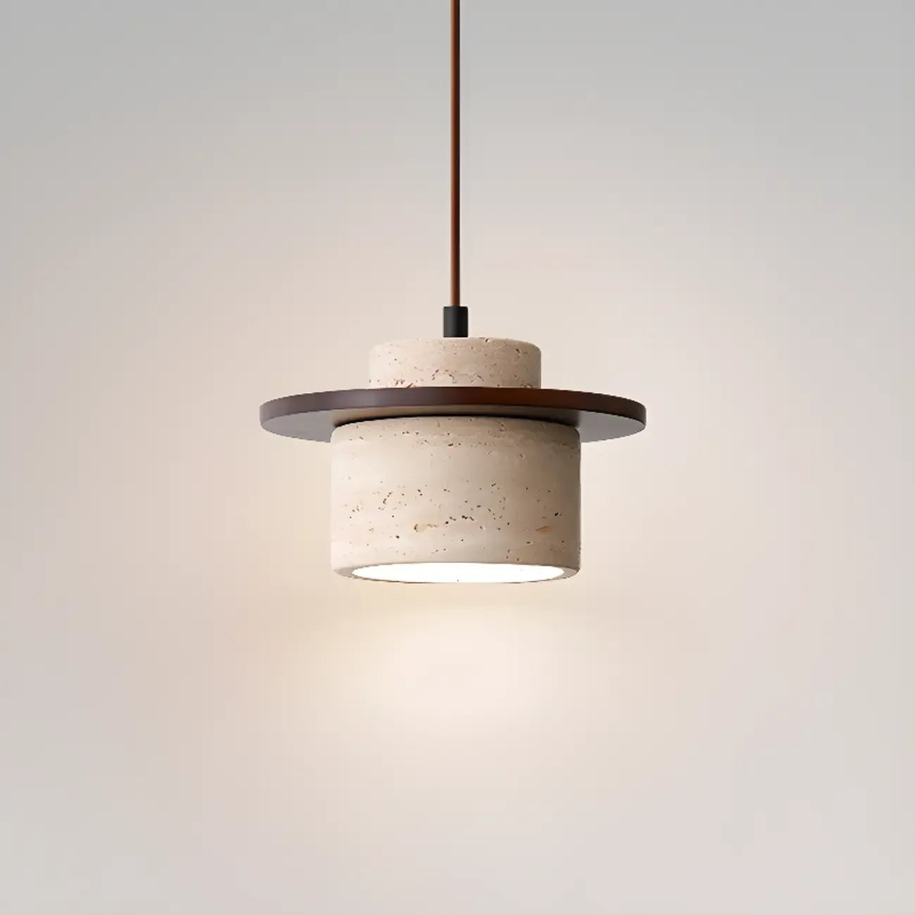 Suspension moderne en pierre kaki pour salon